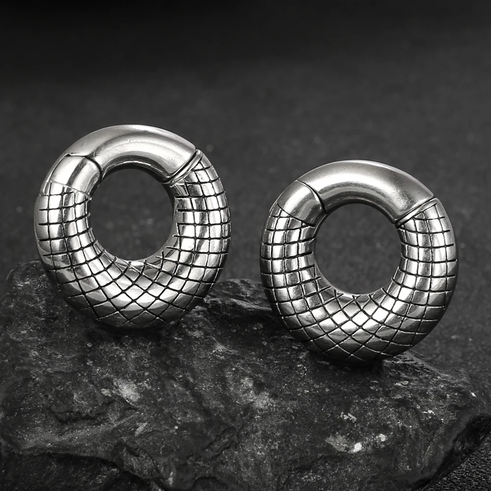 Giga 6mm Ear Hoop Stretcher Weights for Stretched Ears, 2g Stainless Steel 316L Ear Plugs Hanger Expander Body Piercing Jewelry