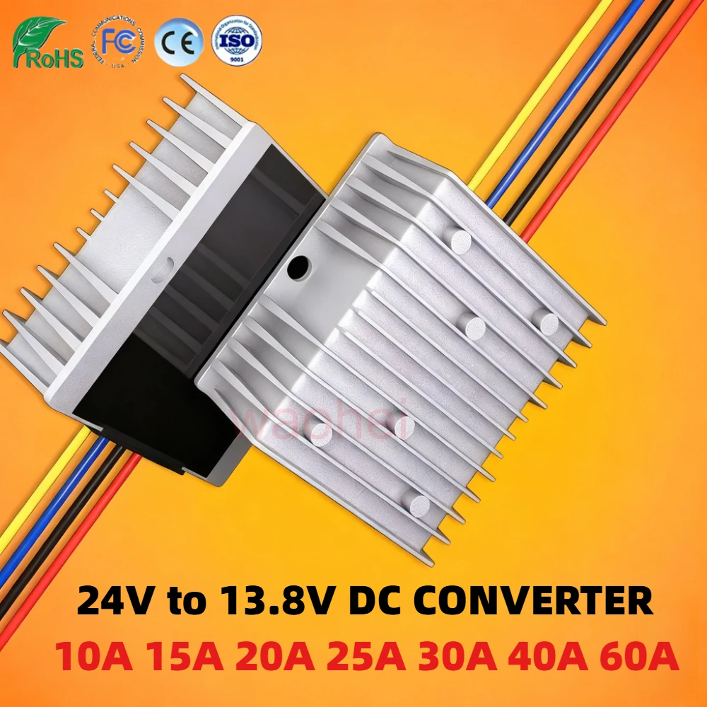 

24V to 13.8V 10A-60A DC DC Converter Step Down Voltage Regulator Buck Transformer Stabilizer Supply Regulator Module for Car CE