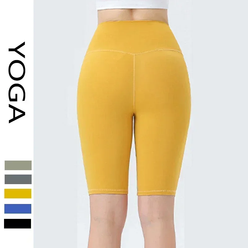 Pantalones de Yoga para mujer, Capris de cintura alta y levantamiento de cadera, pantalones de ciclismo para Fitness al aire libre