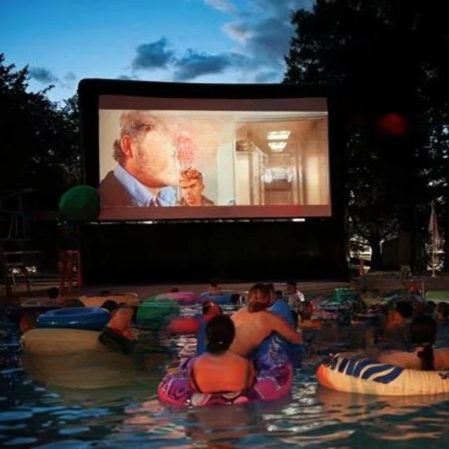 Outdoor Waterproof PVC Inflatable Drive-In Movie Theater Screen Front Projector for Advertising Inflatables