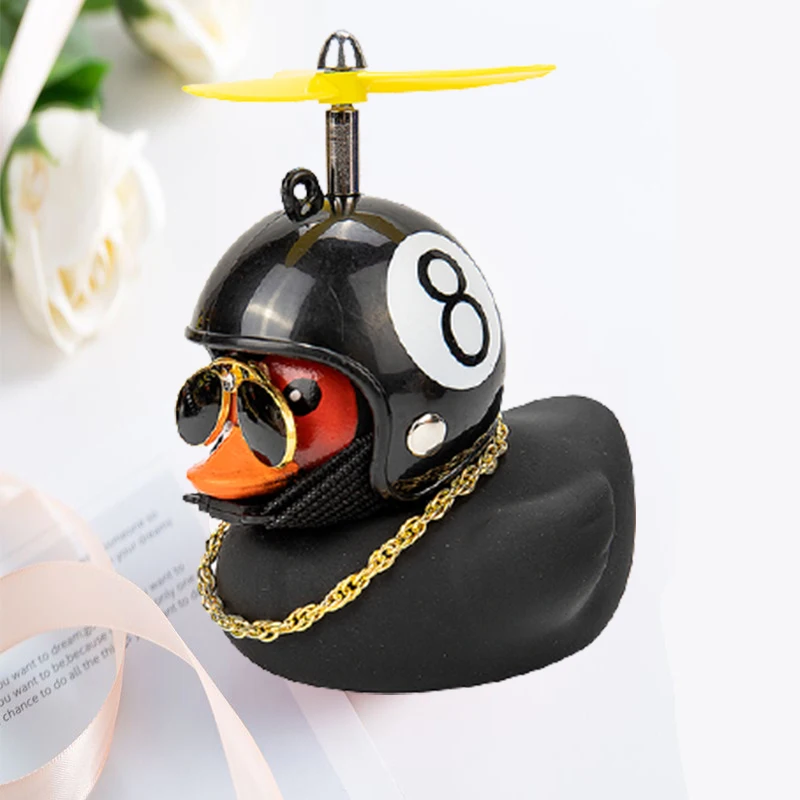 Auto süße Ente mit Helm gebrochen Wind kleine gelbe Ente Fahrrad Motorrad Helm Reiten Radfahren Dekor Auto Ornamente Zubehör – Detail 14