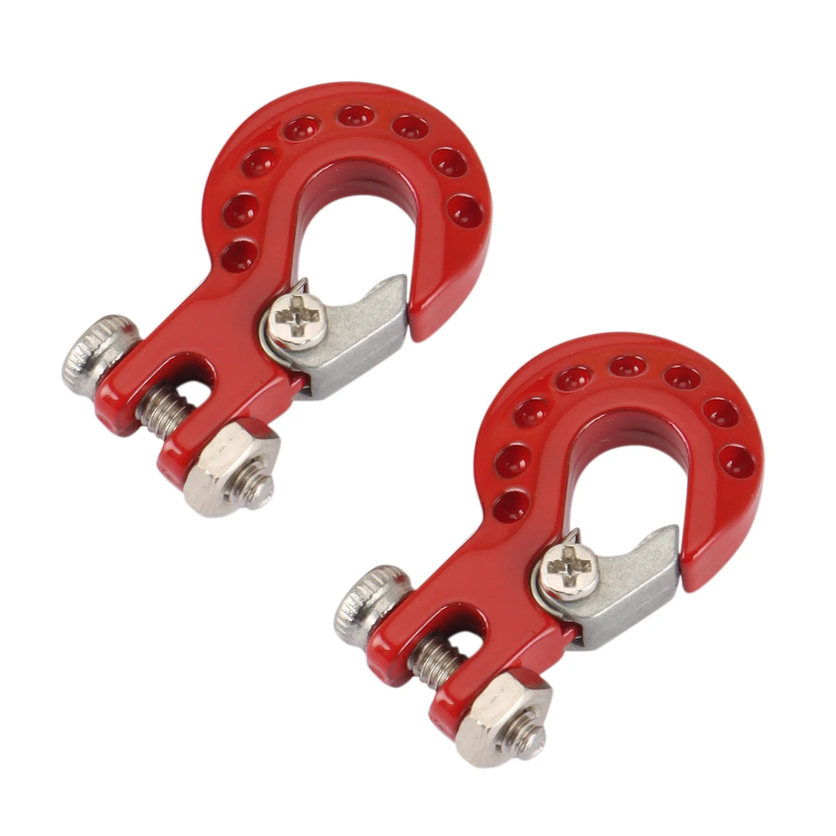 2Pcs Metal Trailer Hook Winch Hook Decoration for 1/10 RC Crawler Car Axial SCX10 Traxxas TRX4 RC4WD D90 Upgrade Parts,1