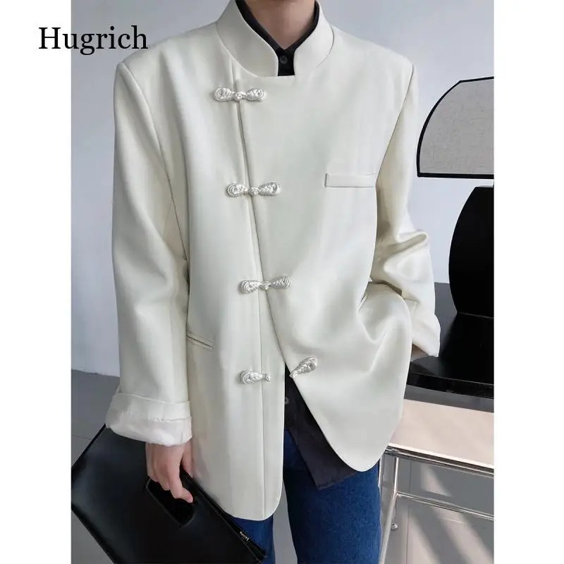 Retro Button Stand Collar Suit Coat Women\'s 2022 Spring New Chinese Style Designer Jacket Suit