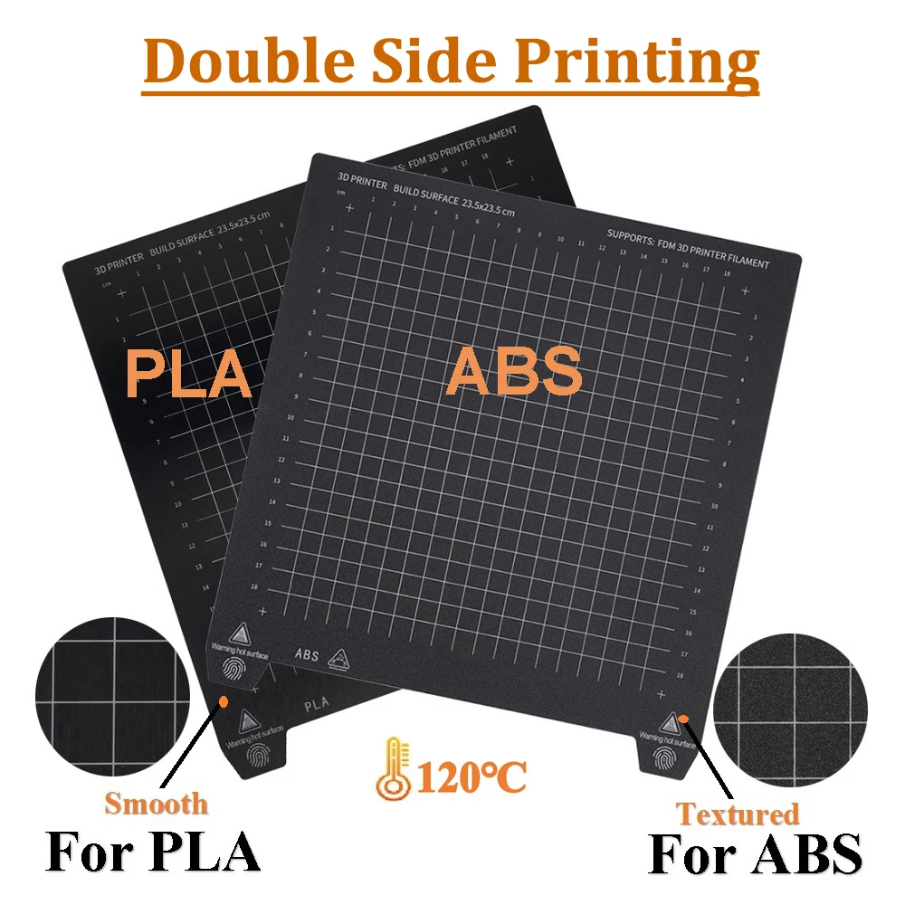 Double Side Printing PEI PLA ABS Sheet Spring Steel Base Plate Magnetic Heatbed For Voron Ender 3 CR10 KP3S Size 3D Printer Part