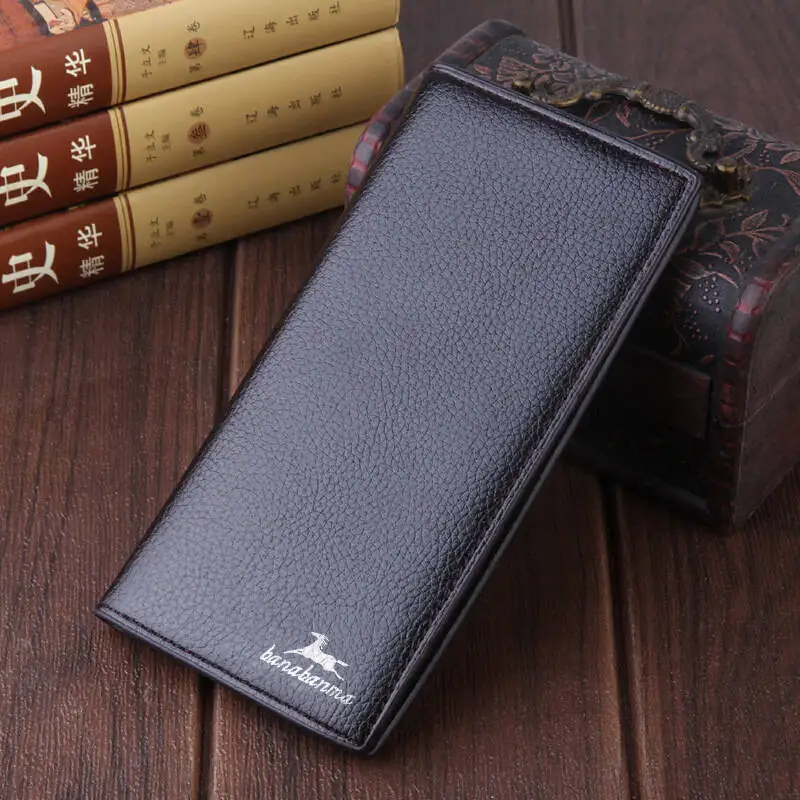 Vintage PU Leather Mens Wallets Solid Sample Style Zipper&Hasp Purse Card Holders Famous Brand High Quality Male Wallet