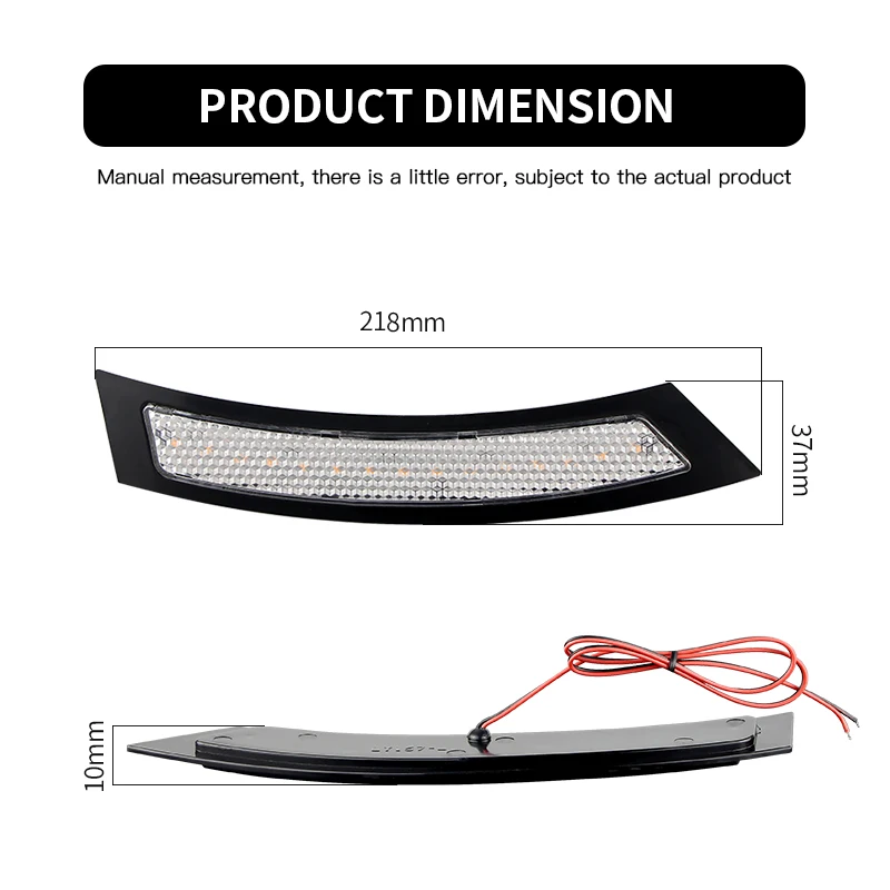 2PCS Amber/Clear Front Bumper LED Reflector Side Marker Light For BMW E92 E93 3-SERIES 2007-2013 Signal Light Car Accessorise