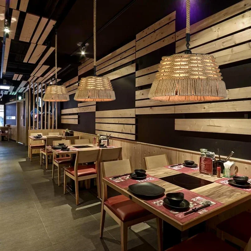 Industrial Rústico Pendant Lights, Suspended Luminaire, Hemp Rope, Lâmpada Interior, Para Sala, Hanging Rope Lights for Living, Dining and Home