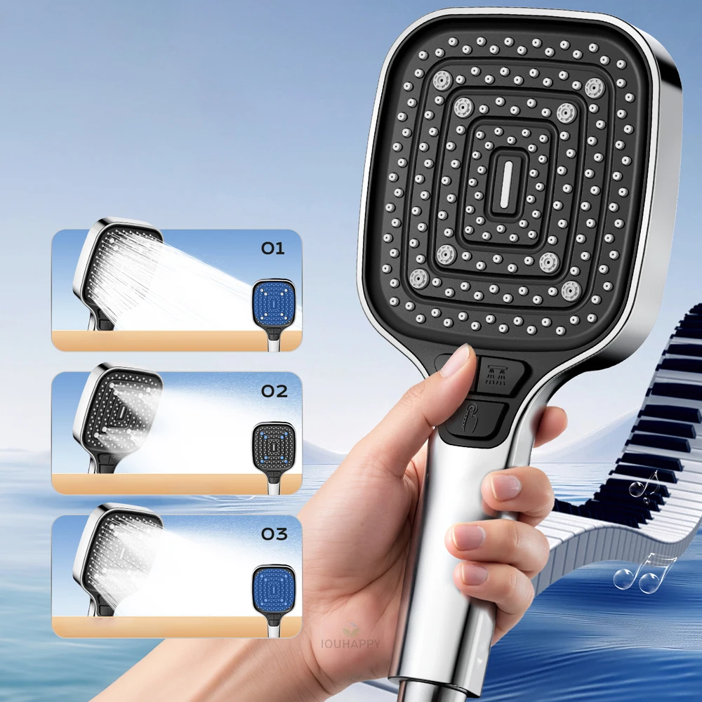 ارتفاع ضغط دش رئيس تدفق كبير 3 طرق نفاثة رأس دش الأمطار ترقية 14 سنتيمتر لوحة كبيرة رذاذ لملحقات الحمام #2