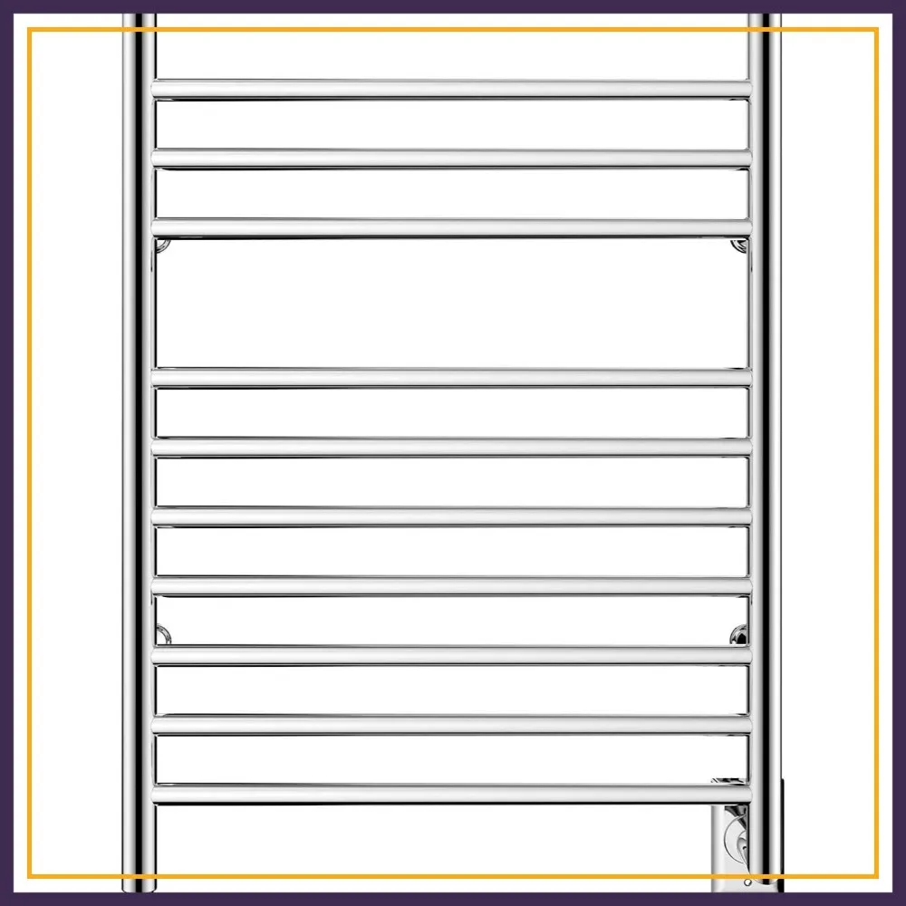 

Towel Warmer Wall-Mounted Hardwired Heated Towel Rack 10-Bar Mirror Polish 150W