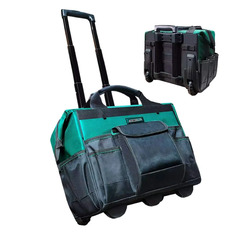 High Capacity Tool Bag Wheeled Organizer Storage Tools Bag Professional Electrician Tools Suitcase Portable Complete Toolbox