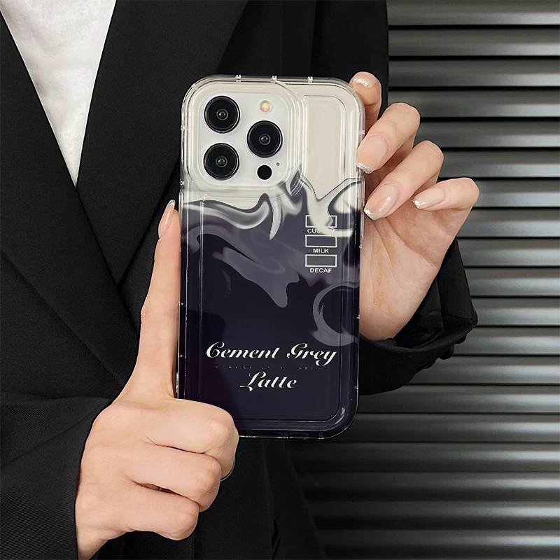 J2143 Fall Prevention Cushion Type For IPhone 11 12 13 14 Pro Max 6 6s 7 8 Plus X XR XS Max 12 Mini Case DIY Soft TPU Cover