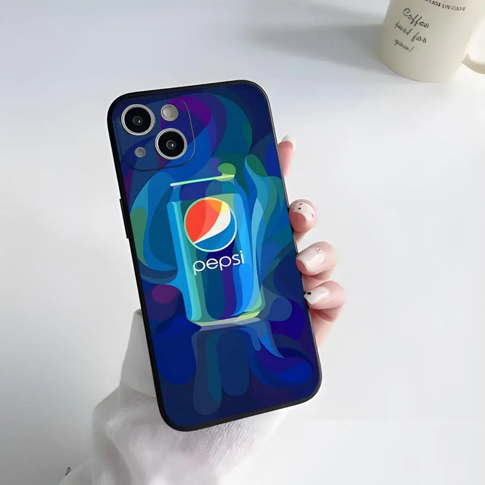 Funda Protectora para Teléfono Soda Art P-Pepsi para iPhone 17 Pro Max, 15 Pro, 16, 14 Plus, 12, 13 Mini, 11 Pro, Antigolpes y Suave