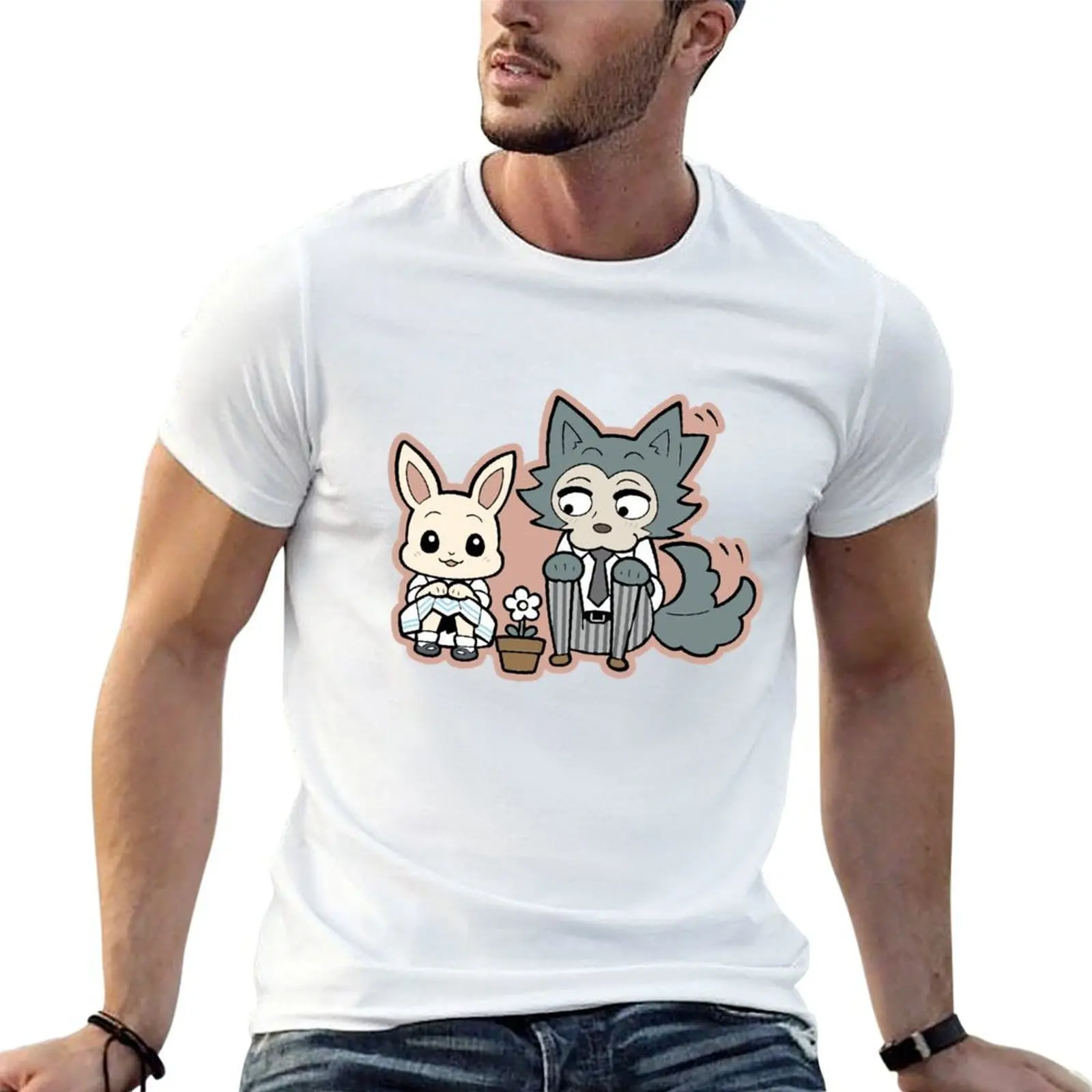 

Beastars- Legosi and Haru T-Shirt t shirt men 100% cotton luxury brand printed t shirts for man funny t shirts cotton T-shirt