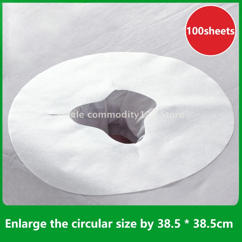 

100pcs Spa Salon Disposable Massage Face Rest Cushion Covers Cradle Sheets Headrest Pillow Paper Massage Face Cradle Table Cover