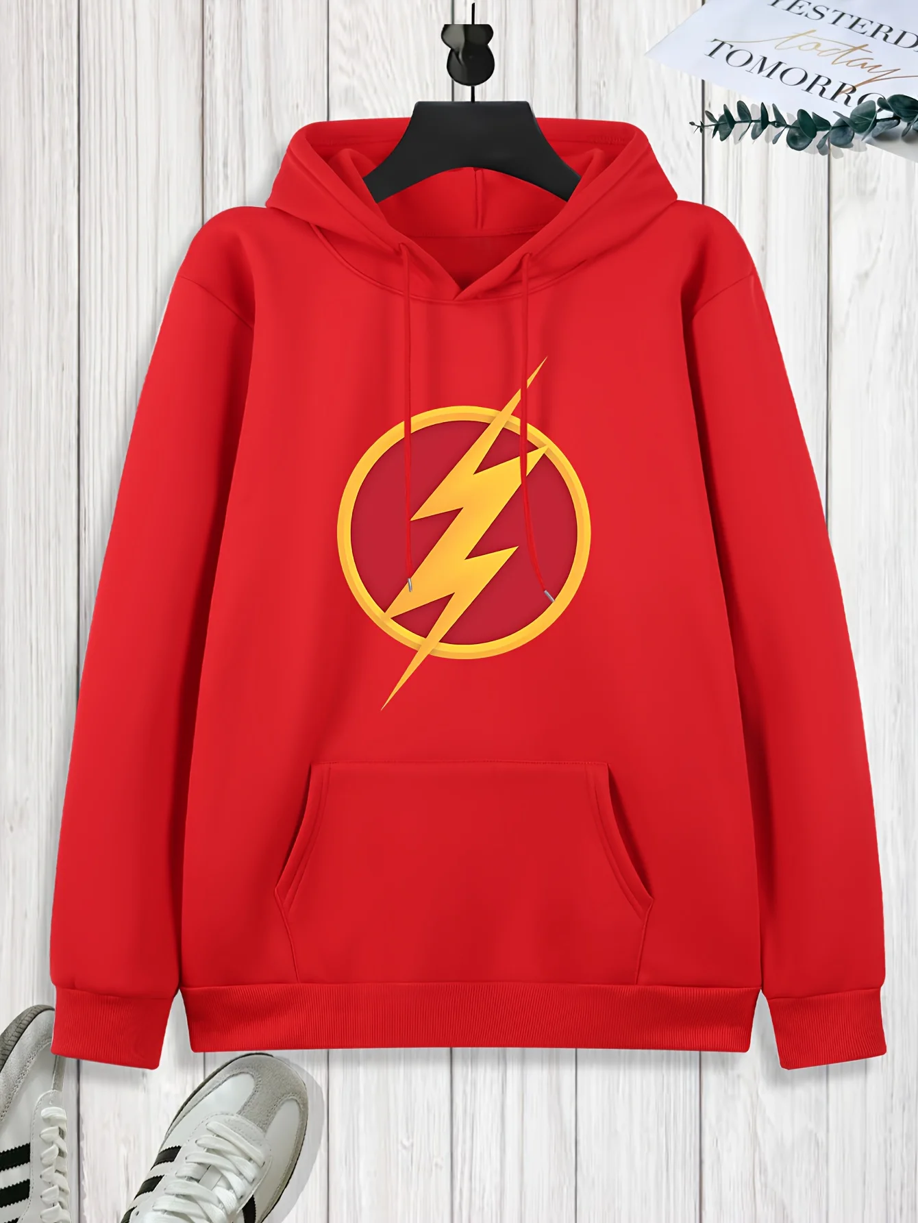 هوديي رجالي كاجوال مطبوع من البوليستر جيب الكنغر قابل للغسل في الغسالة مثالي لخريف وشتاء 2025 جديد في الموضة العصرية #3