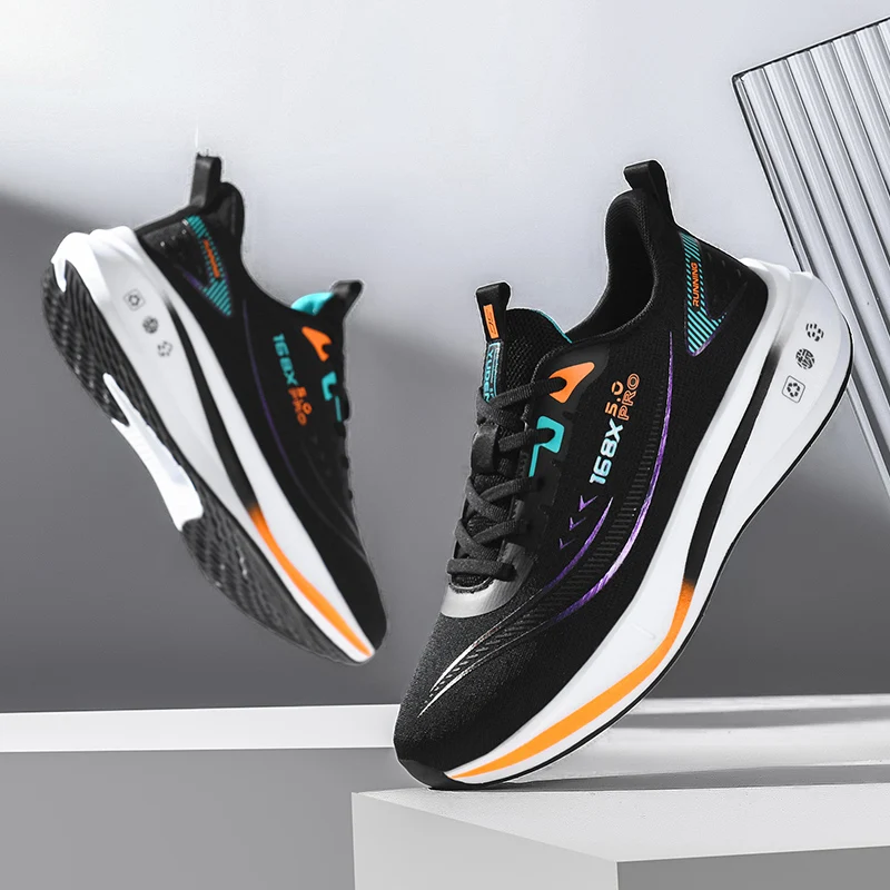 

2025 Men's Winter Shoes Bestseller - Breathable Mesh Running Shoes, Carbon Plate Speed Training, Cushioned Anti-Slip Hiking, One