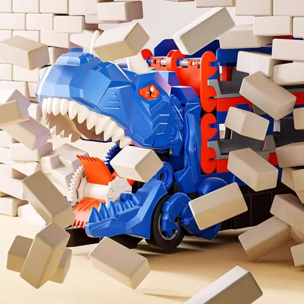 

Foldable Track Dinosaur Foldable Truck Transforming Metal Mini Cars Dinosaur Transport Truck Molded Racing Cars