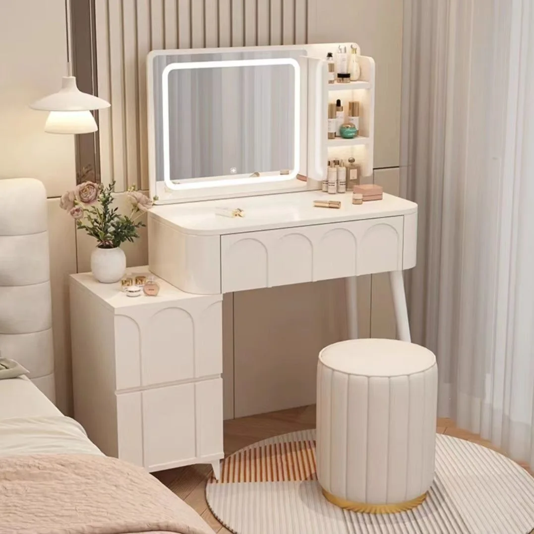 Vanity Bedroom, Vanity Mirror, Small Storage, Small Apartment, Desk, Chest of Drawers, Integrated Wood