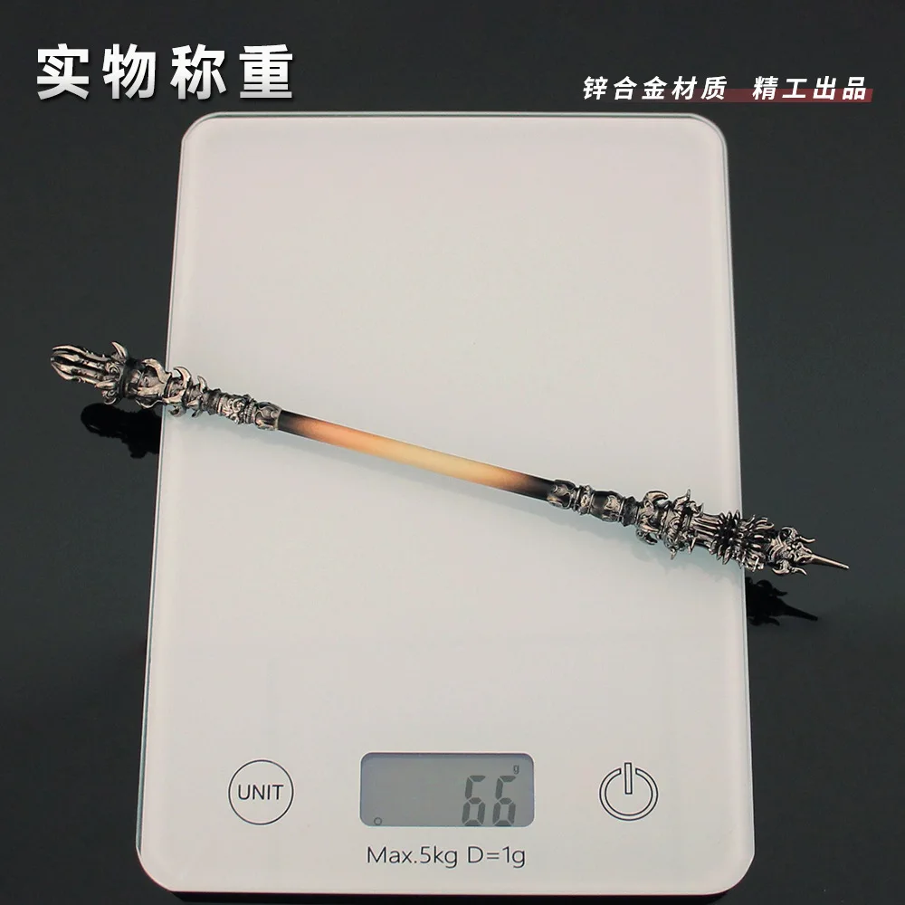 22cm Sun Wukong Jing Gu Bang Keychain Black Myth: Wukong Game Peripherals Stick Sword Weapon Model All Metal Cosplay Craft Gifts image 5