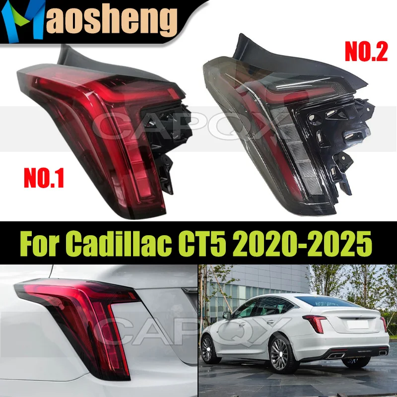 Car Rear Bumper Taillight Taillamp For Cadillac CT5 2020 2021 2022 2023 2024 2025 Brake Light Taillamps Tail Light