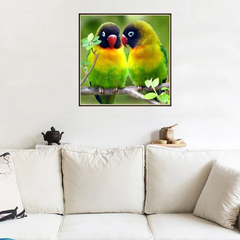 Diamond Painting Parrot Drill Embroidery Cross Painting Coloured Diamond Hotel B&b Corridor Decoration Painting