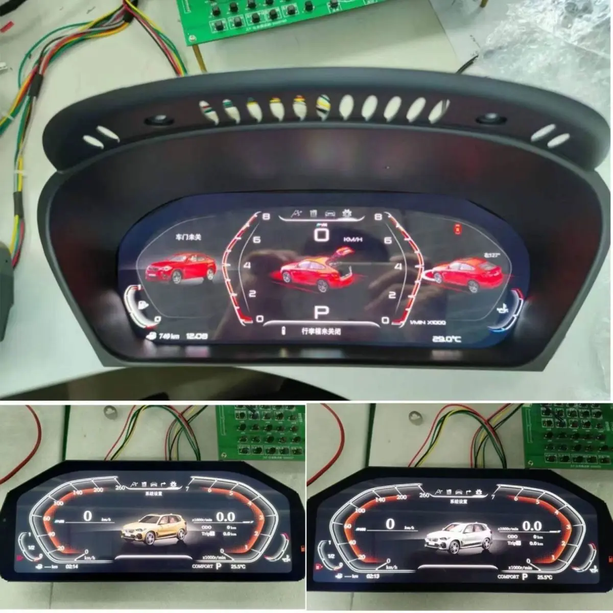 

For BMW X5 E70 X6 E71 F15 F16 2007-2017 Car Digital Dashboard LCD Panel Instrument Cluster Cock Speedometer 12.5Inch