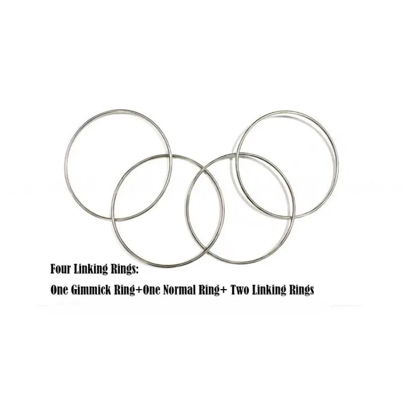 Large Size Magnetic Linking Ring 4 Rings Set(Dia. 30cm,Stainless Steel) Magic Tricks Magician Stage Illusions Gimmick Fun Magia