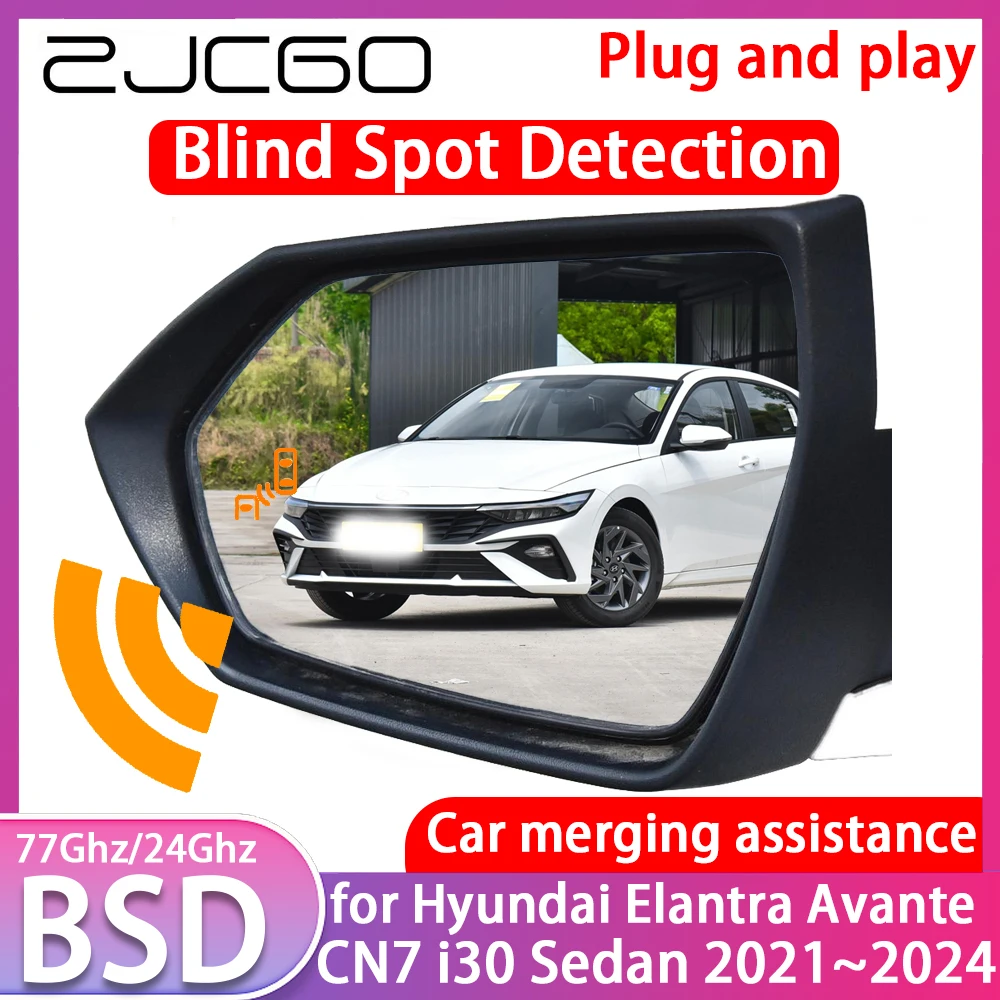 ZJCGO for Hyundai Elantra Avante CN7 i30 Sedan Blind Spot Detection Car BSD BSA BSM System Driving Warning Radar Alert Mirror