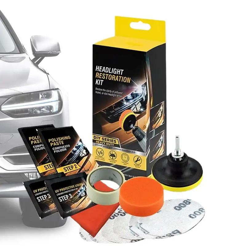 Headlight Repair Kit Professional Headlight Restoration Headlight Repair Safe Headlight Lens Restoration System For Enhanced