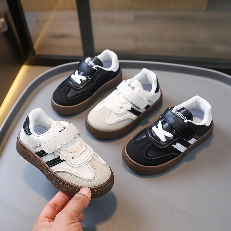 

Children Sneakers Toddler Casual Outdoor Board Shoes Fashion Design Non-slip 2026 Spring Soft Soled Platform Kids Walking Shoe