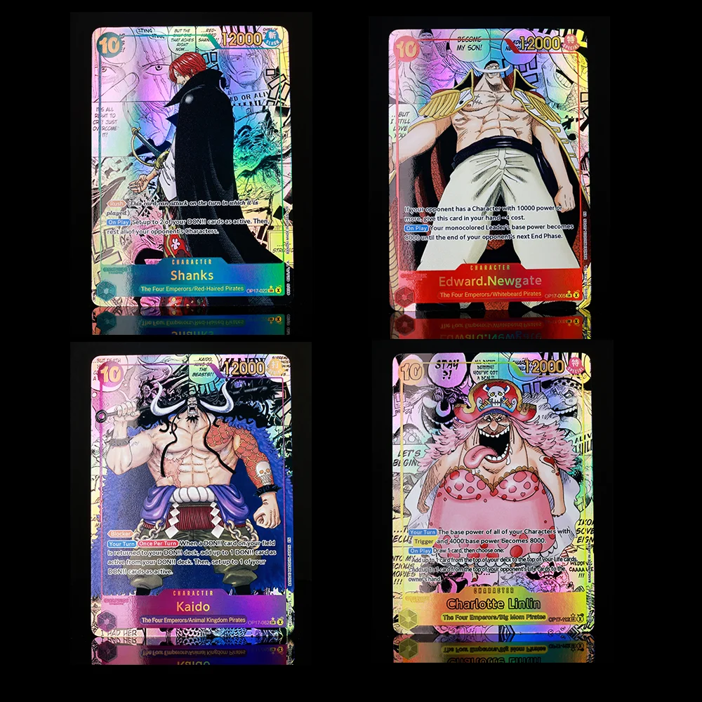 OP17 Manga Card Set One Piece TCG OPCG English OP17-022 Shanks OP17-005 Newgate OP17-062 Kaido OP17-112 Linlin Texture Foil Card