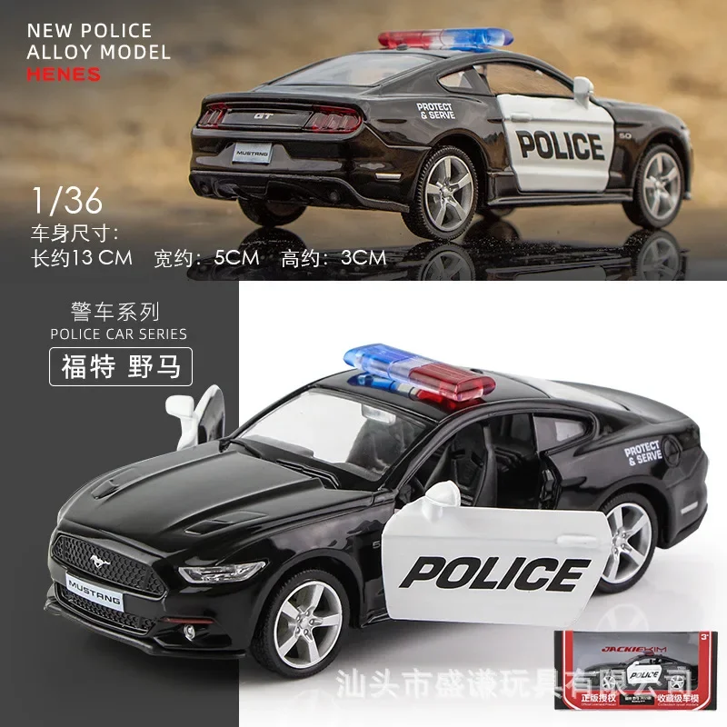 1:36 Ford Mustang F150 Benz AMG GTS Dodge Camaro Volkswagen Land Rover Police Car serie Alloy rebound car model collectible gift