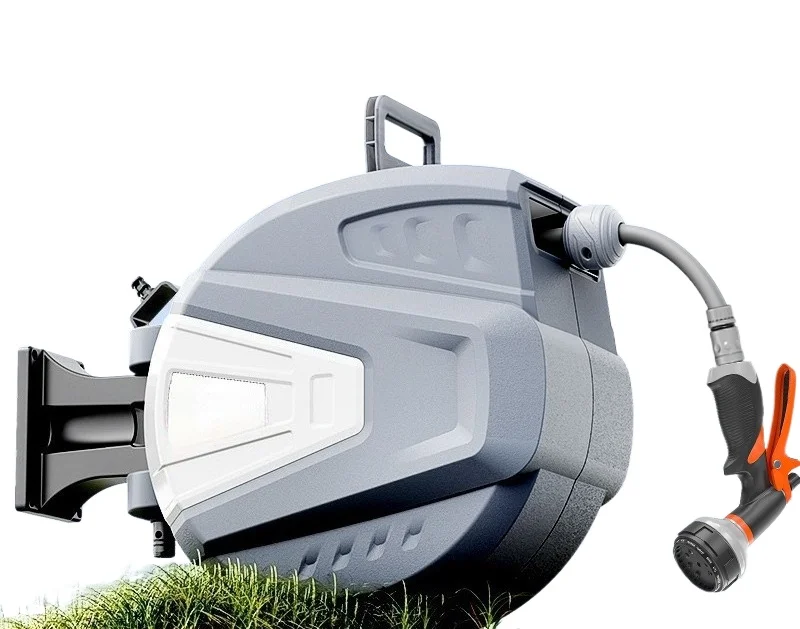 2025 التلقائي الترجيع حديقة سقي خرطوم بكرة حديقة في الهواء الطلق خرطوم بكرة سقي خرطوم