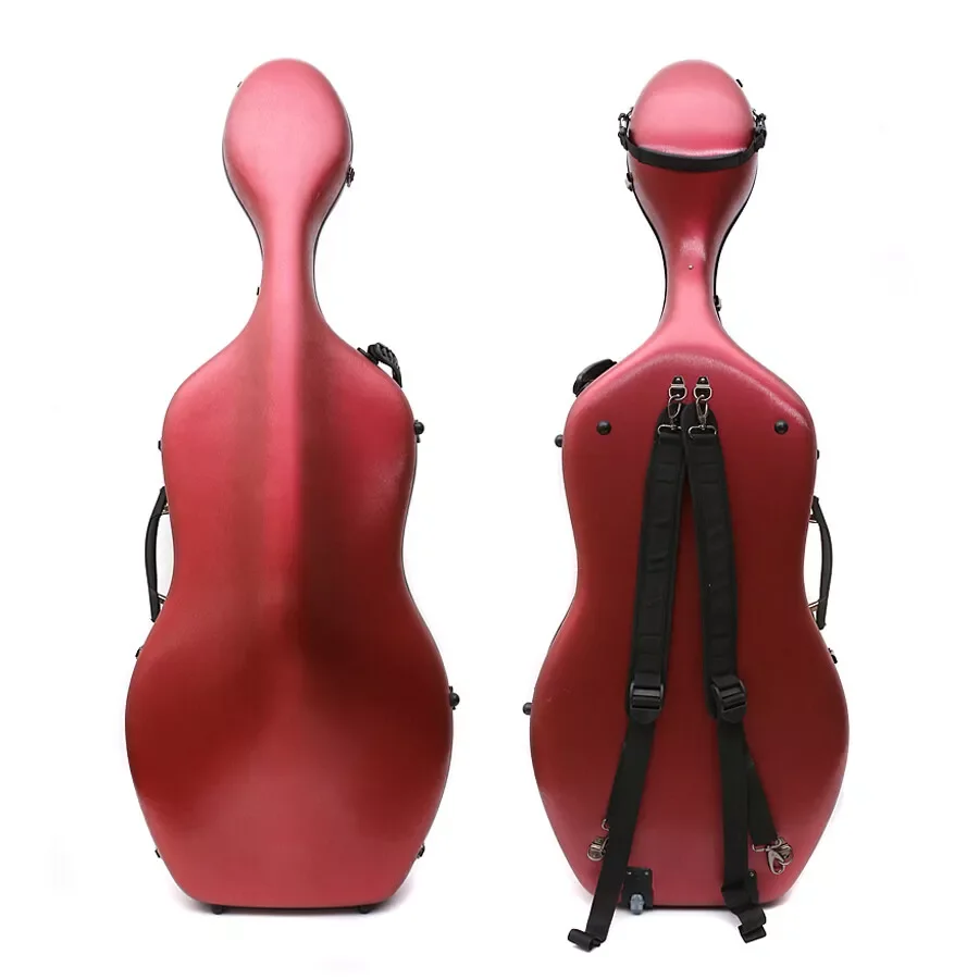 

4/4 Cello case New Full Size Carbon Fiber Cello Box Protect Carry Cello Strap Wheel sturdy and lightweight #US