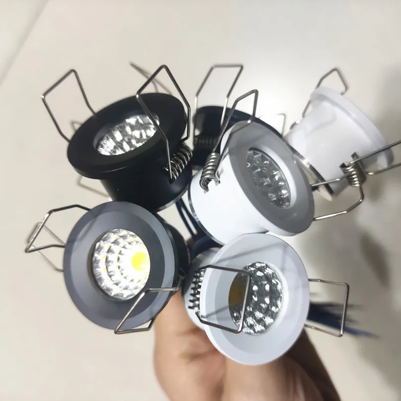 Dimmbares Mini-LED-Downlight 3W 220V DC12V 6 Stück LED-Deckenleuchten Spot-Licht für Vitrinen Schmuck-Ausstellungsräume Ladenbeleuchtung