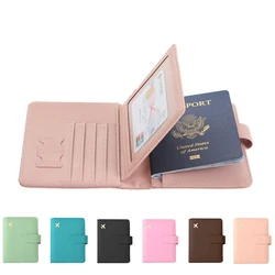 Multifunctional Passport Storage Bag Wallet Multi-layer Card Leather Protective Cover Portable Document Passport Storage Clip