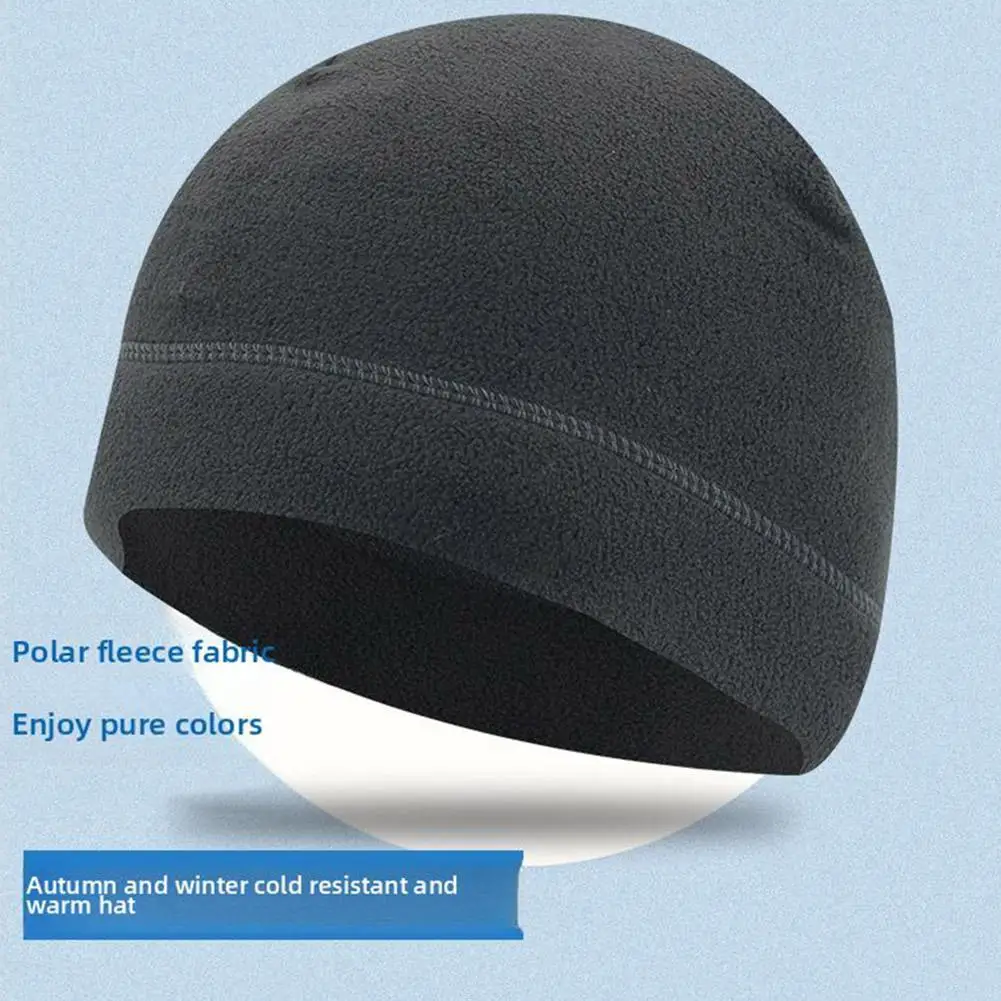 Men Polar Fleece Caps Winter Warm Outdoor Sports Skiing Cycling Cap Hat Windproof Soft Beanie Cap Women Ski Bike Hat Caps