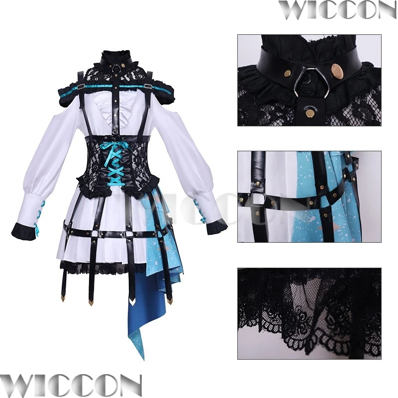 PJSK Rose Cage Miiku Spiel Proseka Cosplay Kostüm 110CM Perücke Lolita Gothic Uniform Kleid Mädchen Frauen Halloween Cos Set Angepasst