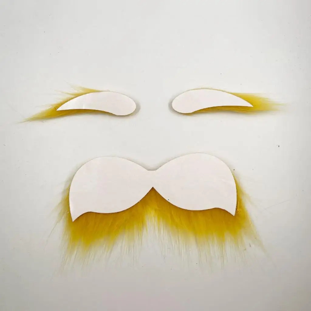 Nieuwigheid Stick op Fake Snor Baard Wenkbrauw Kit Doek Props voor Festival Party Cosplay Maskerade Prestaties