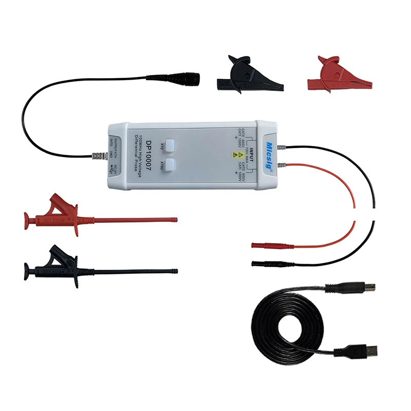 DP10007 Oscilloscope Probe With High Voltage Differential Probe Kit 100MHZ 700V Accessory 10X/100X Attenuation Rate Probe