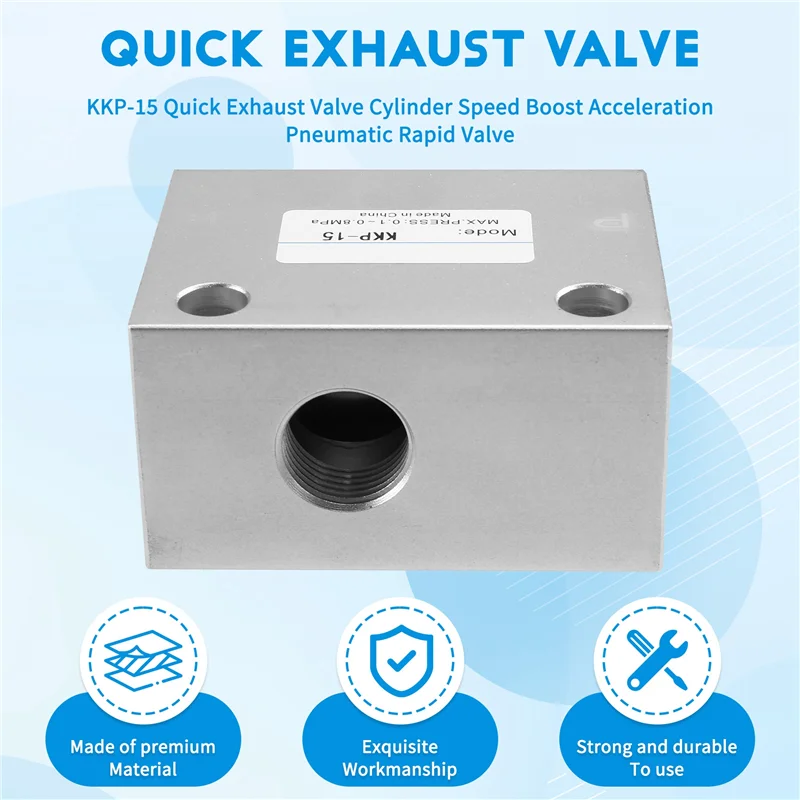 

RALCA-Pneumatic Quick Exhaust Valve KKP-15 Cylinder Speed Boost Acceleration Rapid Valve