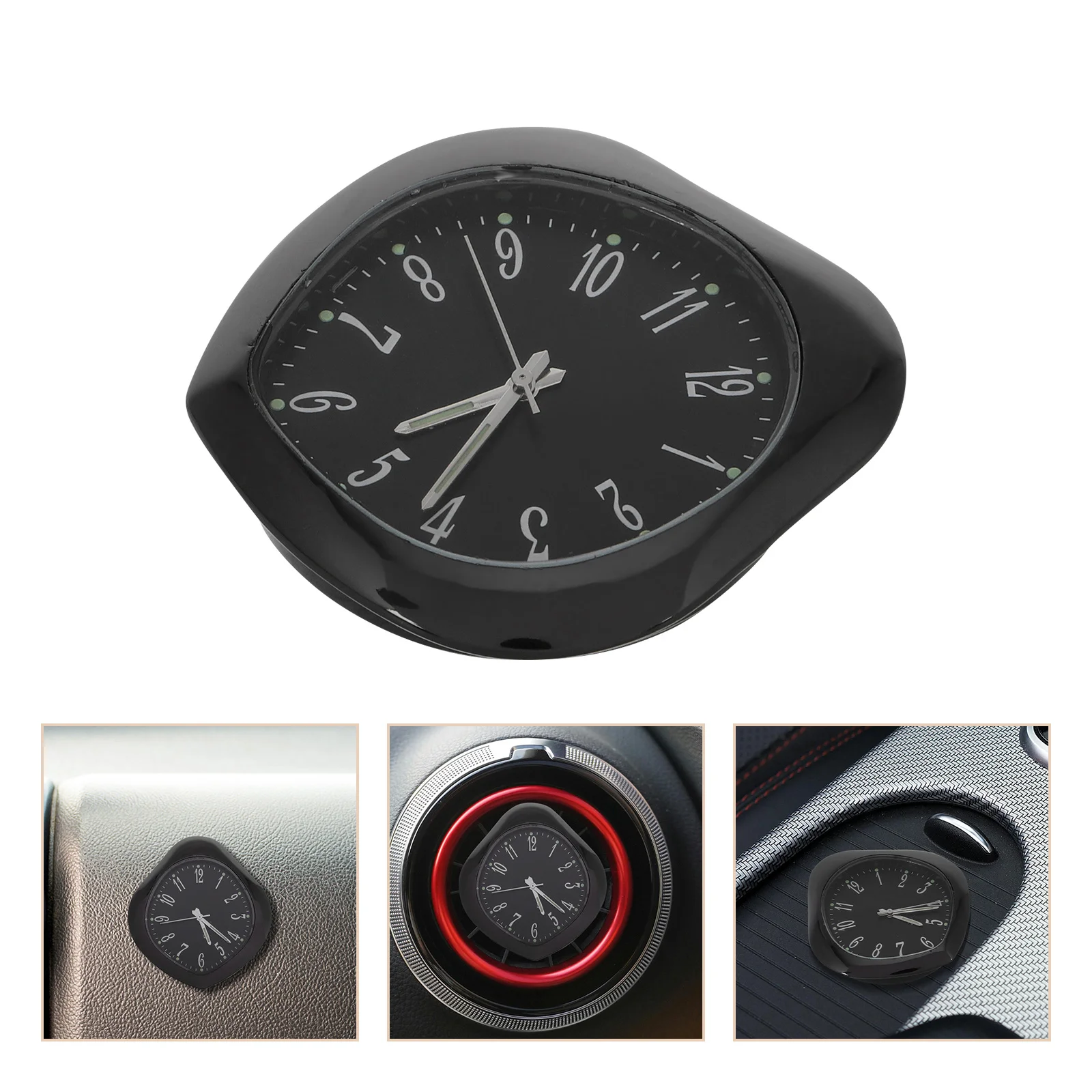 

Creative Car Dashboard Glow In The Dark Durable Metal Timepiece Easy Installation For Vehicle Dashboards Air Vent