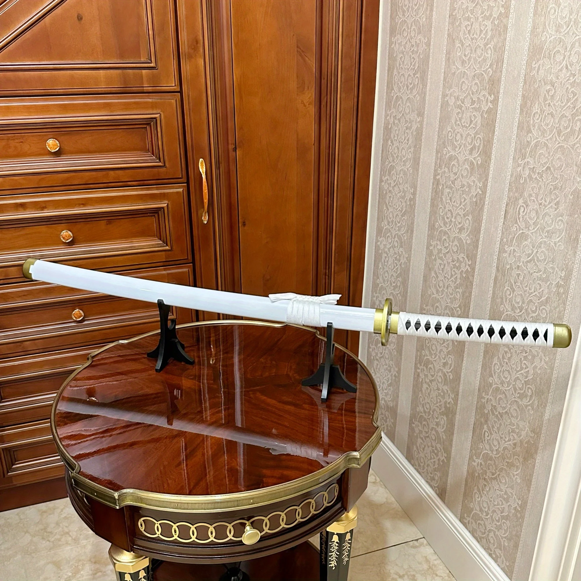 Espada katana de madeira roronoa zoro, 39.3 polegadas, sabre japonês katana, sabre samurai original, faca ninja, acessórios de cosplay, brinquedo adereço