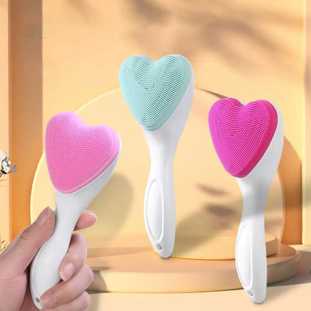 Siliconen gezichtsreinigingsborstel Handheld draagbare reiniging Badborstel Poriën schoonmaken Mee-eter Verwijderen Schoonheid Make-up Tool Vrouwen