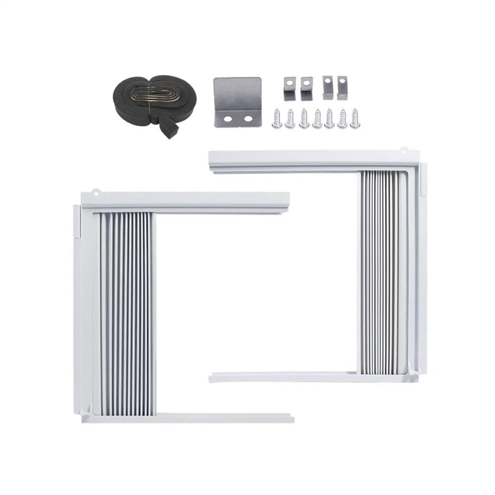 Window Air Conditioner Side Panel Thick Shockproof Windproof Low Noise Window AC Side Panels with Frame for Summer and Winter