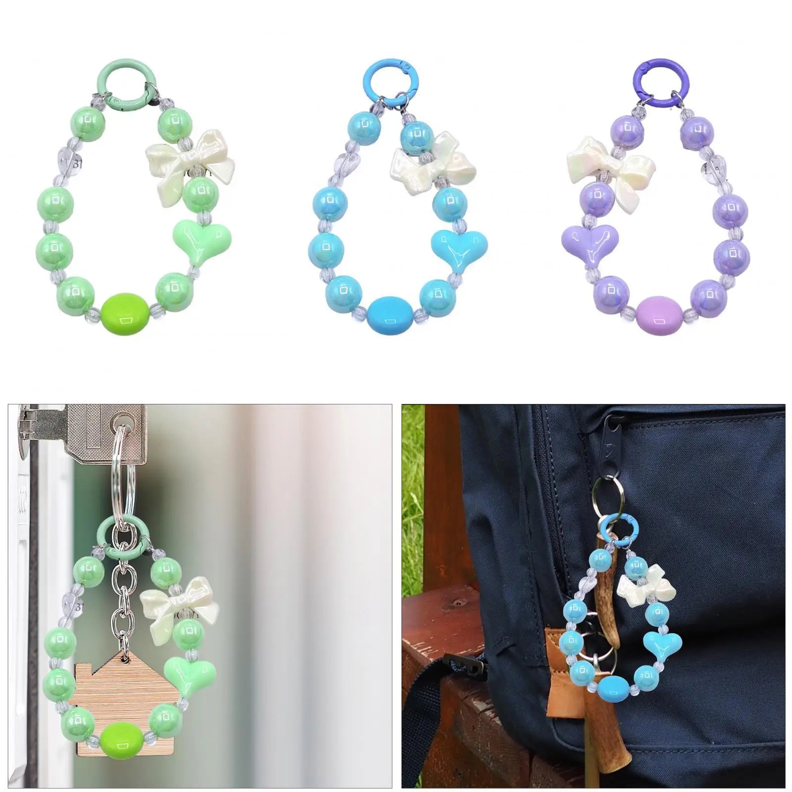 

Beaded Purse Handle Acrylic Bead Beaded Charm Chain Cute Beaded Phone Chain