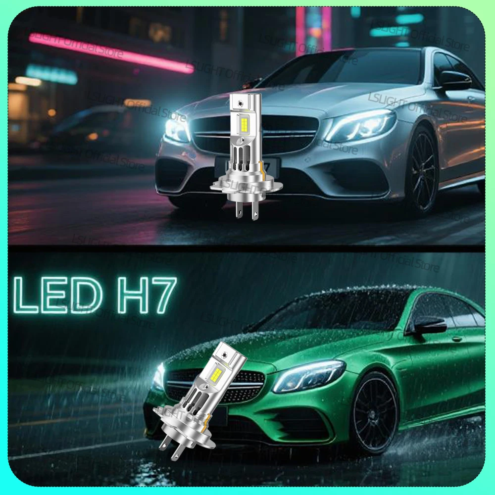 

2x LED H7 Headlights 3570 CSP Lamp Bulbs 30000LM For Mercedes-Benz A B C E M R S V X CL CLA CLK CLS GL GLA GLK SLK SLC Class
