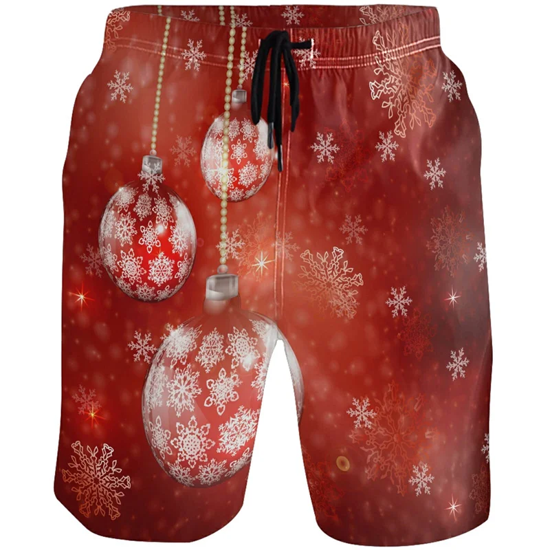 Merry Christmas Santa Claus Graphic Shorts Pants 3D Print Hip Hop y2k Board Shorts Summer Hawaii Swimsuit Cool Surf Swim Trunks