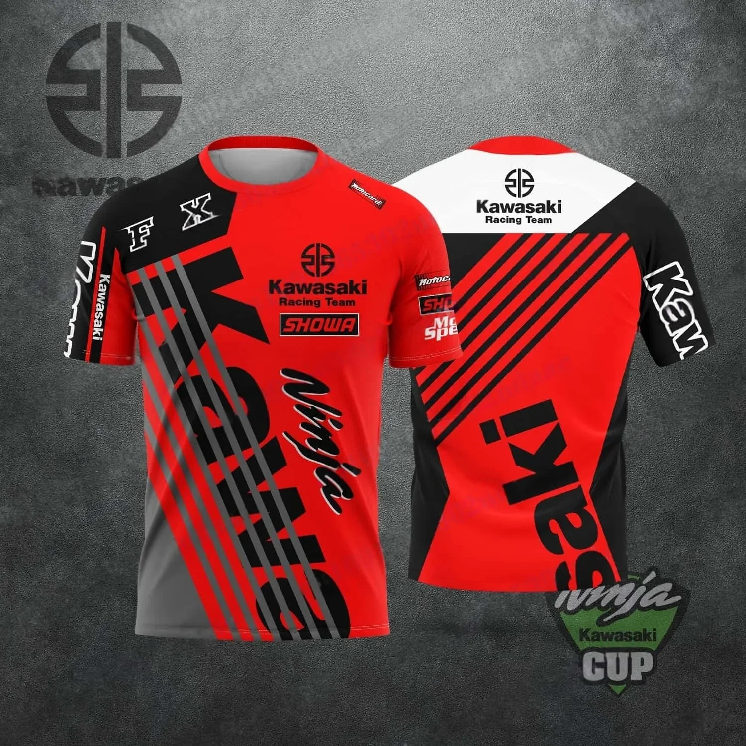 

Kawasaki 2025 Новая рабочая одежда для гоночных автомобилей для мужчин и женщин, повседневные спортивные летние и осенние футболки с 3D принтом