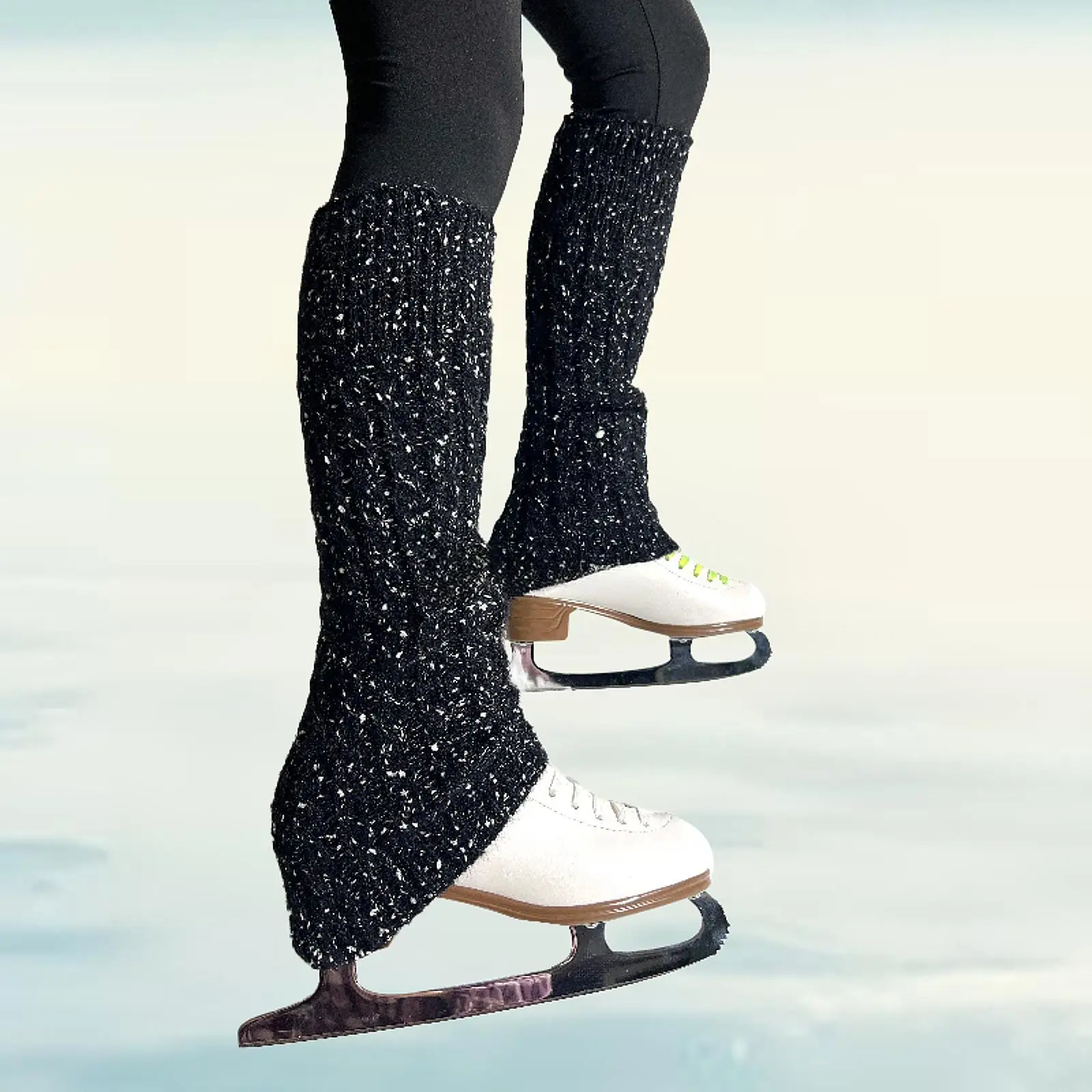 

Ice Figure Skating Leg Warmers Calf Socks Set Thermal Training Wear Skating Socks for Training Practicing Women